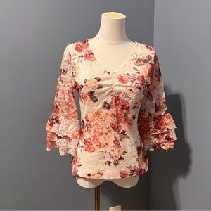 Ruffled Sleeve Blouse